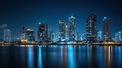 Obraz premium The night light city