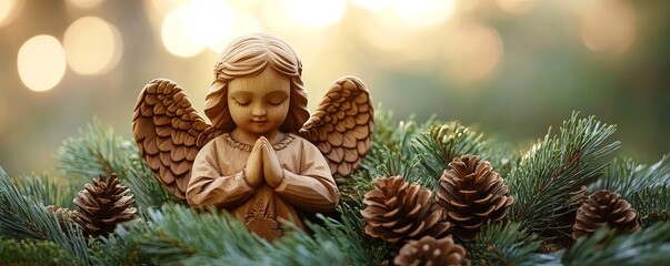 christmas angel and candle