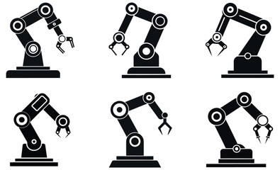 robotic arm icons for industrial design