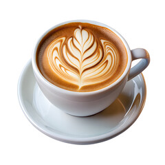 cup of coffee on  transparent