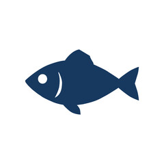 Fish icon, Stylized Fish Vector Art: Minimalist Silhouette for Creative Designs and Illustrations