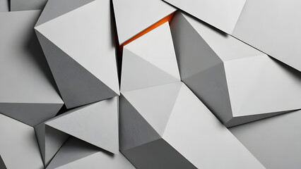 Geometric vector triangles form an origami-inspired abstract pattern for web design