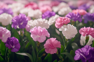 Fototapeta premium Colorful Carnations in Bloom