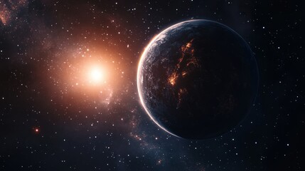 Fototapeta premium Abstract planets and space background