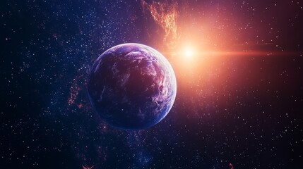 Obraz premium Abstract planets and space background