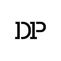 DP monogram logo design letter text name symbol monochrome logotype alphabet character simple logo