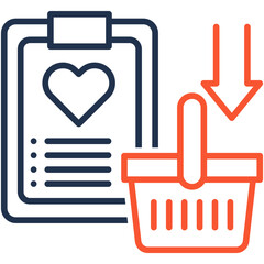 Obraz premium Wishlist Add icon
