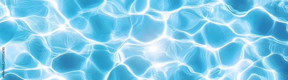 Aufkleber Tranquil and serene underwater water texture with shimmering light reflections and rippling waves creating a calming refreshing abstract background