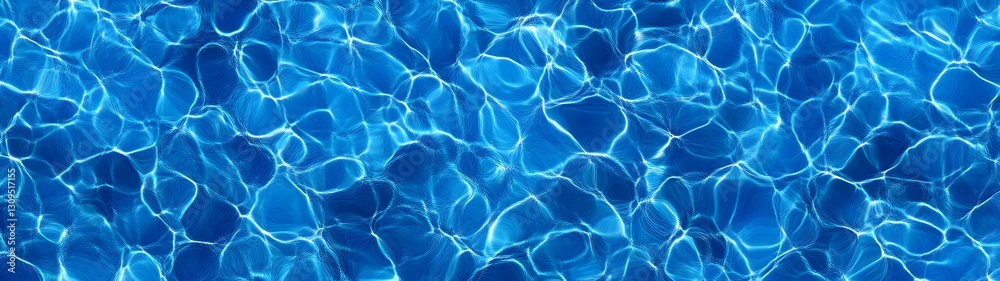 Poster Tranquil blue liquid background with abstract flowing wavy patterns and shimmering ripple textures  Calming and serene rippling water surface reflecting light and movement