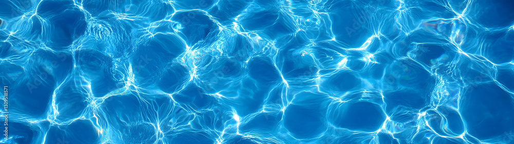 Aufkleber tranquil blue water surface with gentle ripples and reflections creating a serene and calming natura