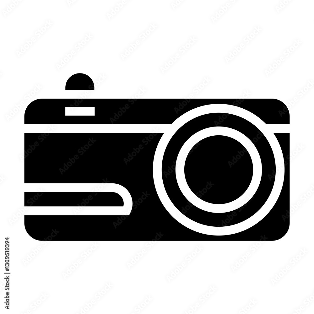 Poster camera vector icon