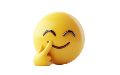 A high-quality 3D emoji showcasing a finger over the lips signaling silence and discretion Isolated on transparent background PNG