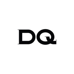 Fototapeta premium DQ monogram logo design letter text name symbol monochrome logotype alphabet character simple logo