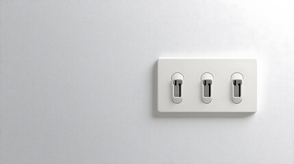 Modern white electrical switch plate