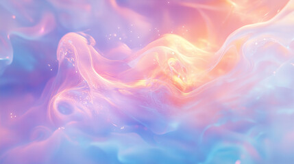 Fototapeta premium Floating pastel swirls of vapor dance softly in a tranquil atmosphere during a serene moment