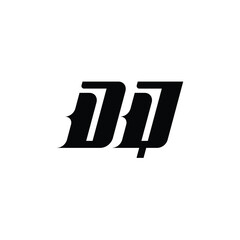 DQ monogram logo design letter text name symbol monochrome logotype alphabet character simple logo
