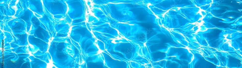 Aufkleber Tranquil underwater aqua backdrop with a reflective surface and rippling waves  Cool calming and serene water texture with natural light refraction ideal for relaxation summer and leisure themes