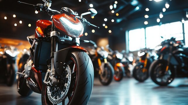Innovative dealership displays high-performance motorcycles in a modern showroom