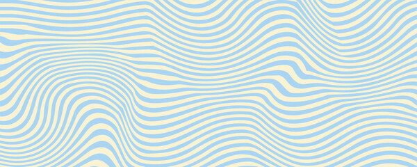 Abstract horizontal background with colorful waves. Trendy vector illustration