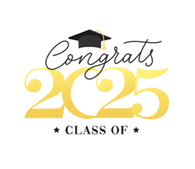 Class of 2025 vector illustration. Festive celebration design for graduation events and announcements. Congratulations graduates design template for social media posts to honor graduates.