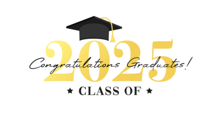 Class of 2025 vector illustration. Festive celebration design for graduation events and announcements. Congratulations graduates design template for social media posts to honor graduates.