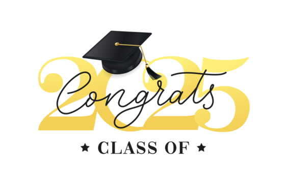 Class of 2025 vector illustration. Festive celebration design for graduation events and announcements. Congratulations graduates design template for social media posts to honor graduates.