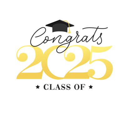 Class of 2025 vector illustration. Festive celebration design for graduation events and announcements. Congratulations graduates design template for social media posts to honor graduates.