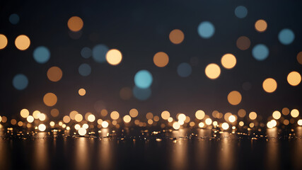  Artifical Intelligence generated bokeh abstract light background. Festive Background With