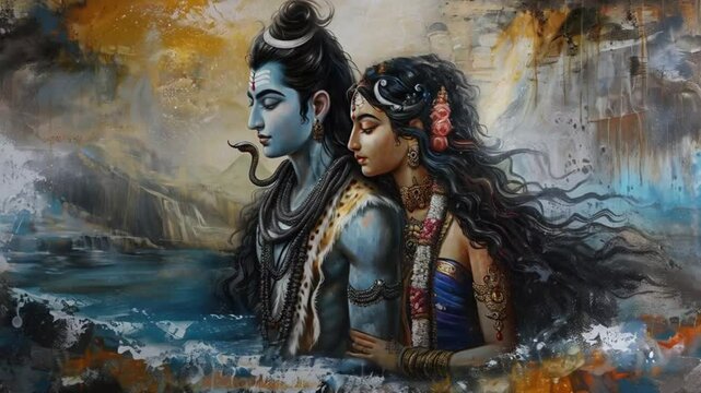 Lord shiva parvathy concept