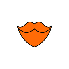 Beard colored icon