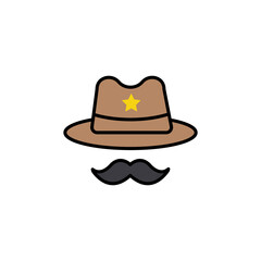 Hat colored icon