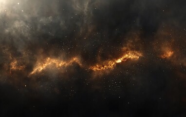 Naklejka premium Fiery nebula with swirling gas and dust.