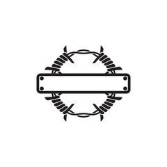 Barbed wire symbol logo icon, vector illustration design