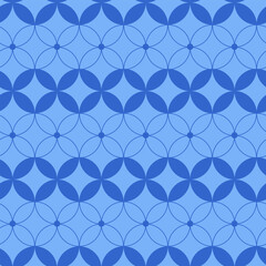 Fototapeta premium Vector seamless pattern with blue abstract elements on a light blue background