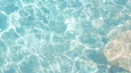 Fototapeta premium Abstract Turquoise Water Texture with Light Reflections