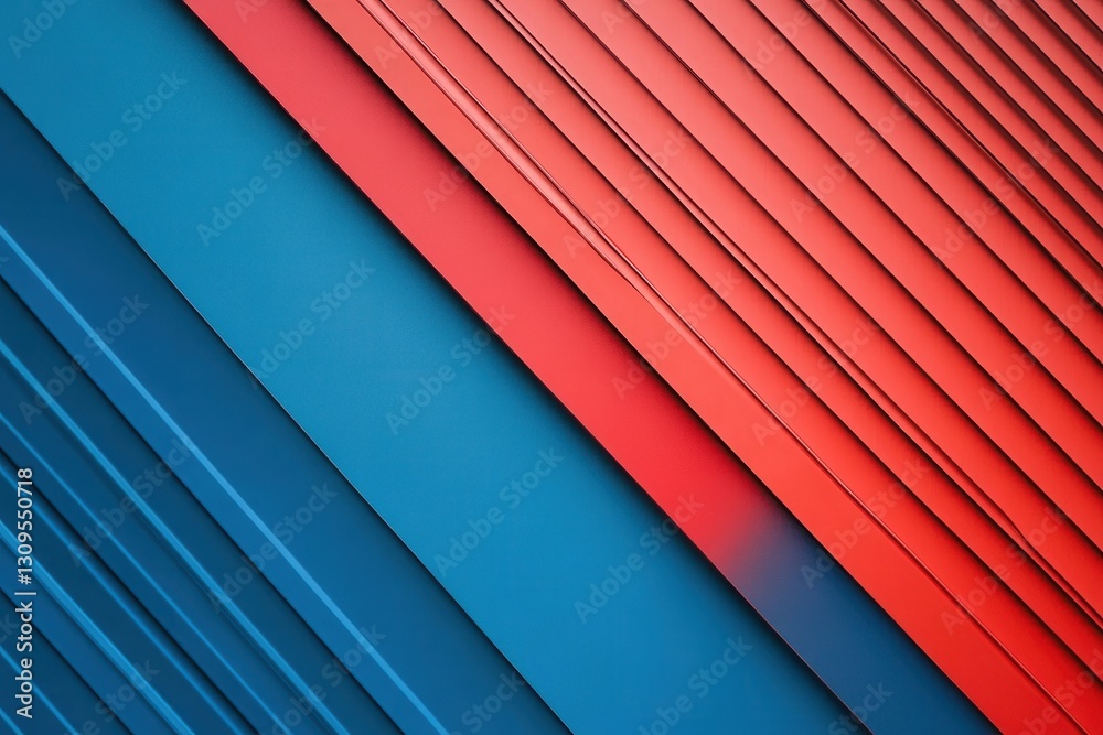 Poster Sleek gradient background with smooth transitions from blue to red representing political movement Generative AI