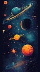 Cosmic Symphony: A Celestial Ballet of Planets and Stars