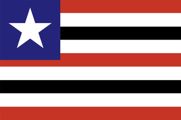 Flag of the State of Maranh&atilde;o, Brazil, Flag background. Vector illustration