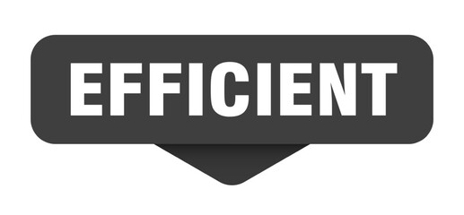 efficient sticker. efficient sign on transparent background