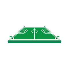 Football field logo icon design vector illustration