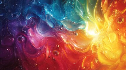 Abstract background with swirling rainbow colors, evoking the energy and spirit of the LGBT community