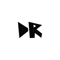 Fototapeta premium DR monogram logo design letter text name symbol monochrome logotype alphabet character simple logo