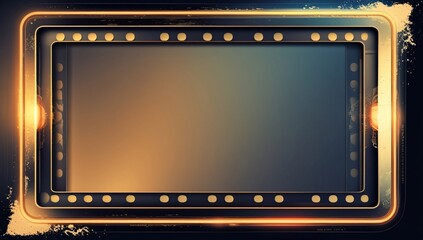 Obraz premium Vintage blank film strip frame with grunge border for photography and cinema design