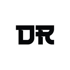DR monogram logo design letter text name symbol monochrome logotype alphabet character simple logo