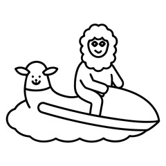 Naklejka premium coloring book with a cartoon dog