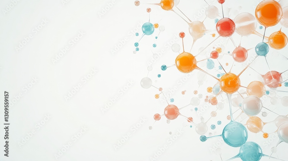 Poster abstract colorful shapes on a light background, creating a dynamic and modern visual ideal for techn
