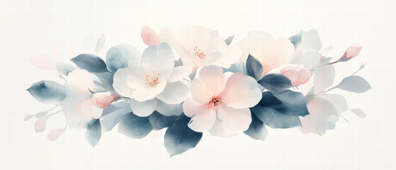 Obraz premium Elegant Watercolor Floral Arrangement