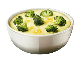 Broccoli Pudding isolated on transparent png background.