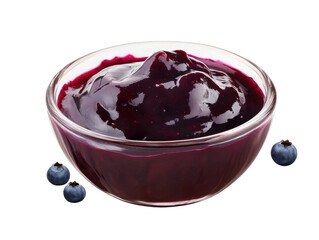 Blueberry Sauce isolated on transparent png background.