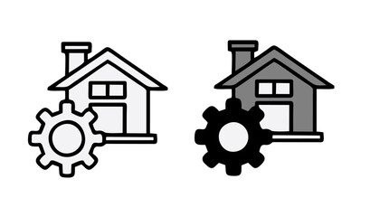A set of line icons related to construction. Construct, worker, tools, machines, oil, wall, drill, measure, excavator and so on. Vector outline icons set.